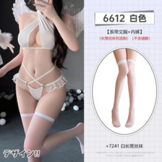 性感天使胸顯大純欲三點式爆乳情趣內衣套裝