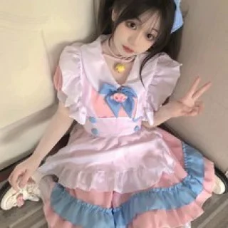 日系Lolita女僕裝奶綁帶女僕套裝